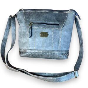 BOC Born Concept Gray Crossbody Shoulder Bag Braided Detail